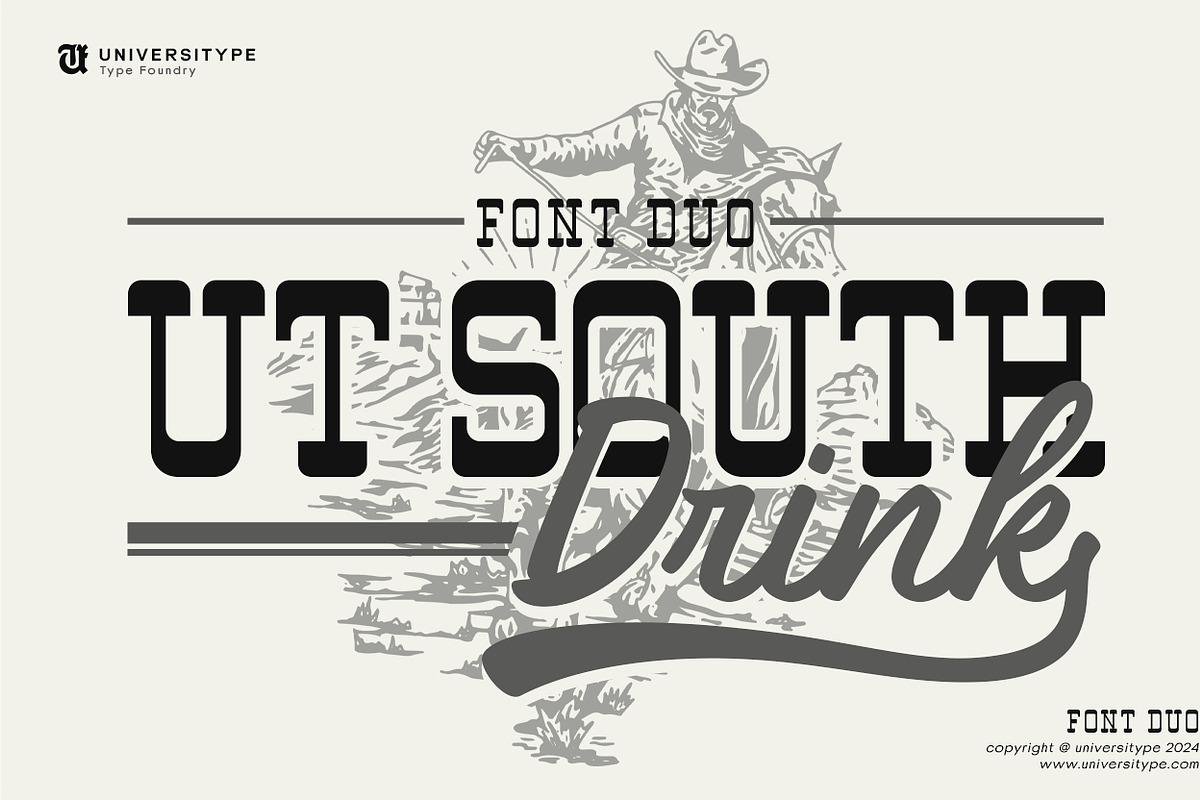 UT South Drink - A Font Duo, a Slab Serif Font by Universitype (Photo 1 of 7)