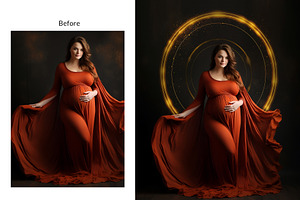 40 Ring Light Maternity Overlays PNG