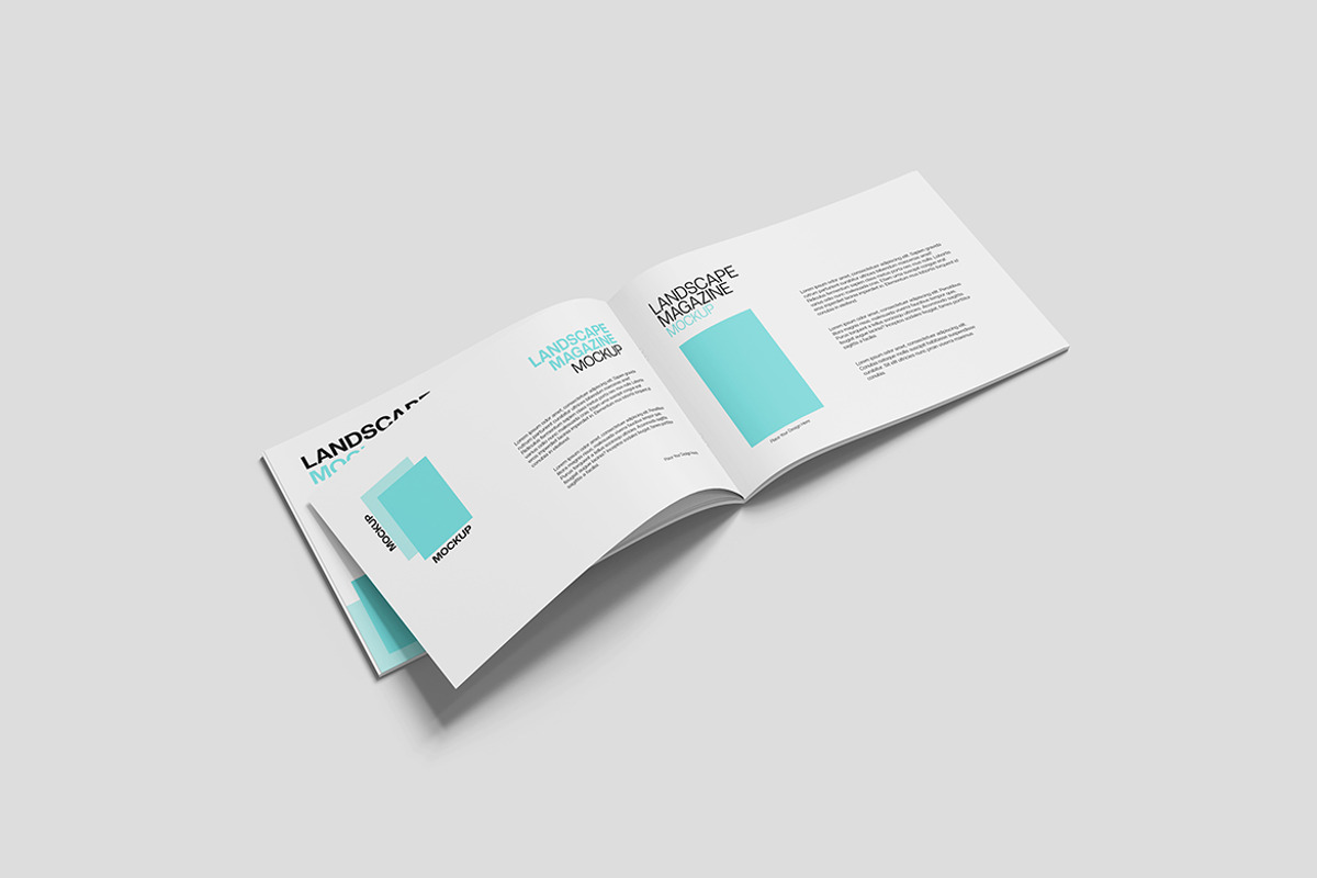 Landscape Magazine Mockup, a Books & Magazine Mockup by Indah (Photo 3 of 6)