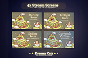 Dreamy Cats Animated Stream Package, a Social Media Template by TheDoodleSweets (Thumbnail 3 of 7)