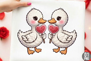 Faux Yarn Valentine Cute Couple PNG, an Illustration by Designking (Thumbnail 1 of 6)