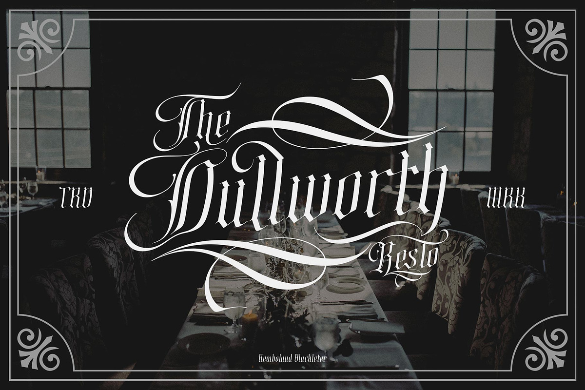 Remboland Typeface, a Blackletter Font by alit design (Photo 8 of 15)