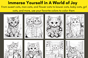 Cute Cat Coloring Pages for Adult, a Brochure Template by LA Design (Thumbnail 4 of 10)