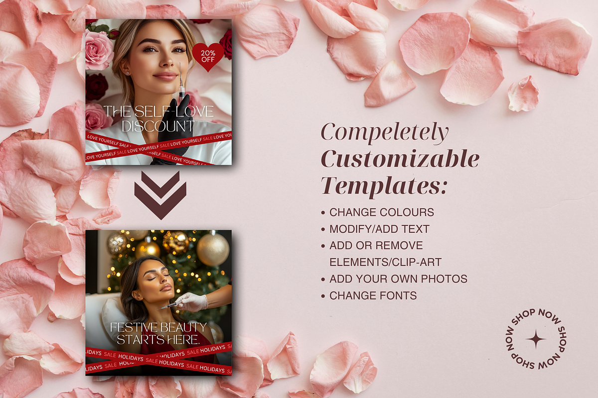 Medspa Instagram Templates Valentine, a Social Media Template by DesignsbyMariaStudio (Photo 4 of 10)