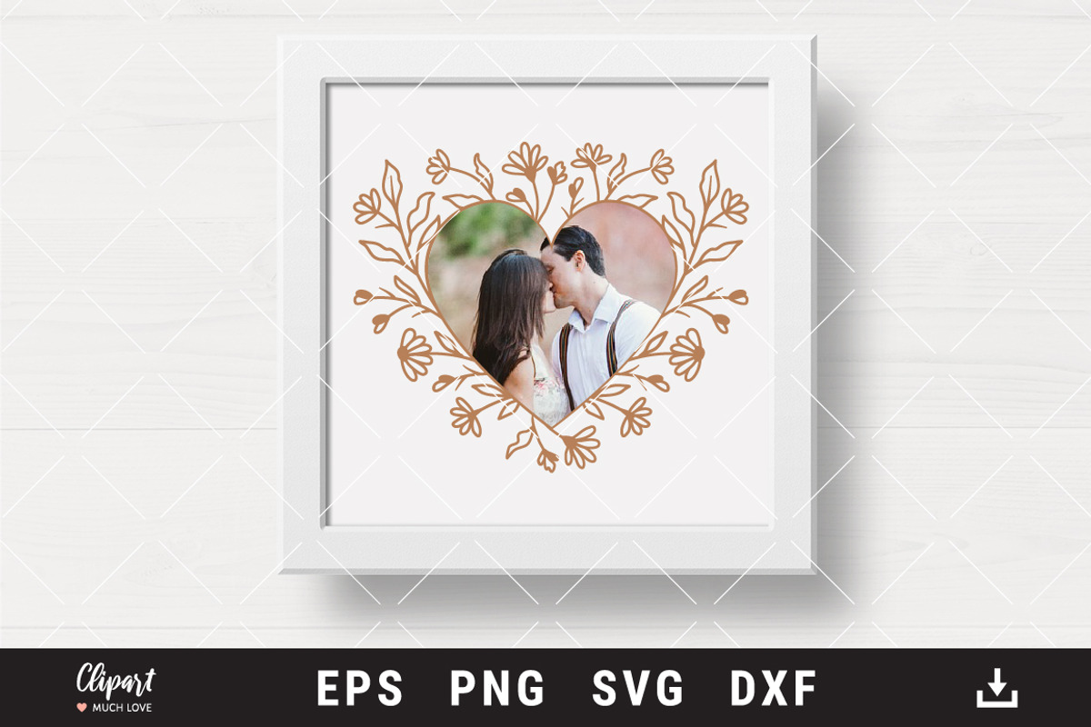 Flower Heart Frame SVG Cut Files, an Object Graphic by ClipartMuchLove (Photo 3 of 5)