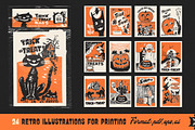 Retro Halloween Design Kit, a Seasonal Illustration by Retro Machine (Thumbnail 2 of 15)