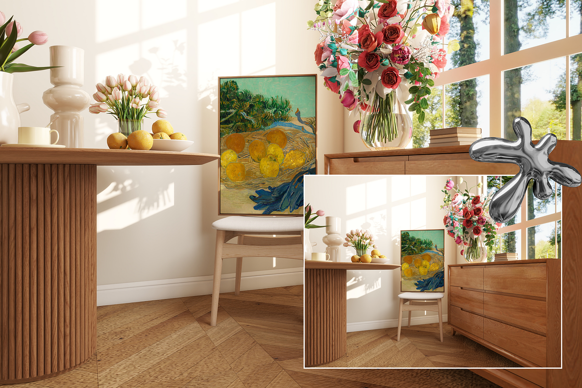 FLOWER POWER | Cottage Frame Mockups, a Poster Template by SoleilHomeMockups (Photo 7 of 10)