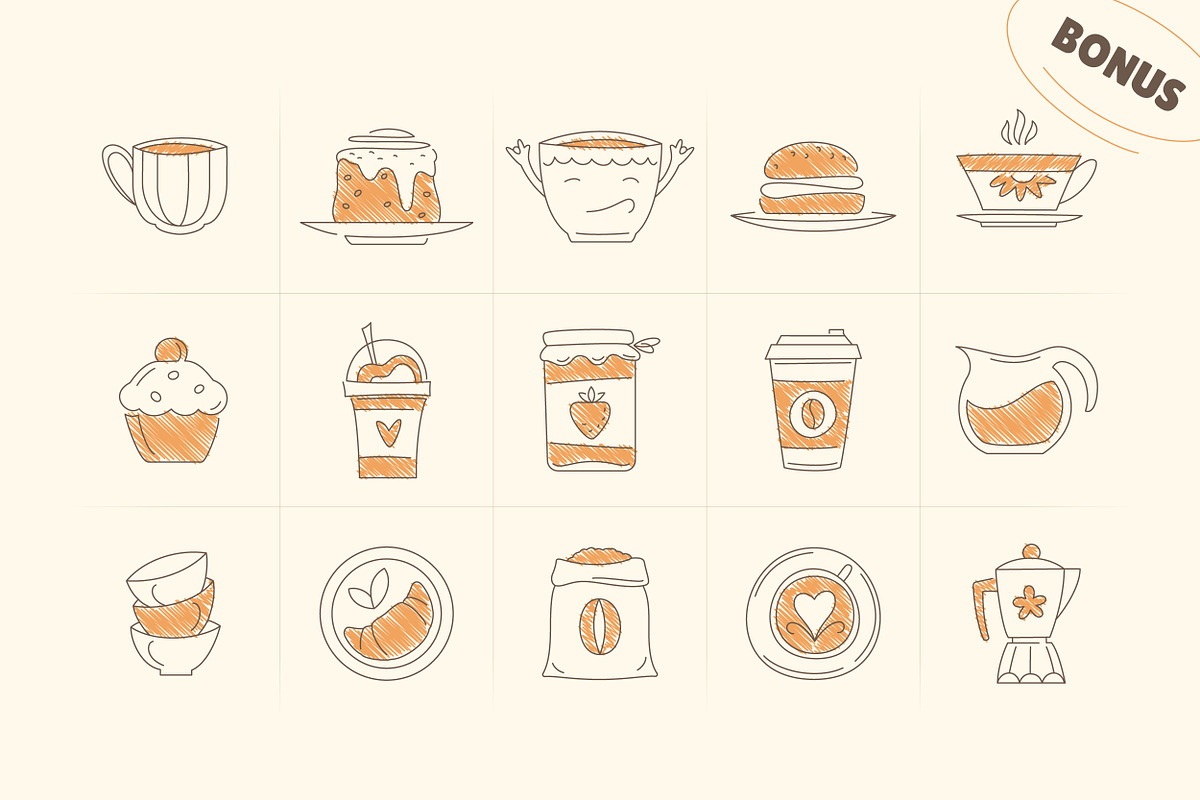 Hand-Drawn Coffee People, a Person Illustration by Vasya Kobelev (Photo 11 of 11)