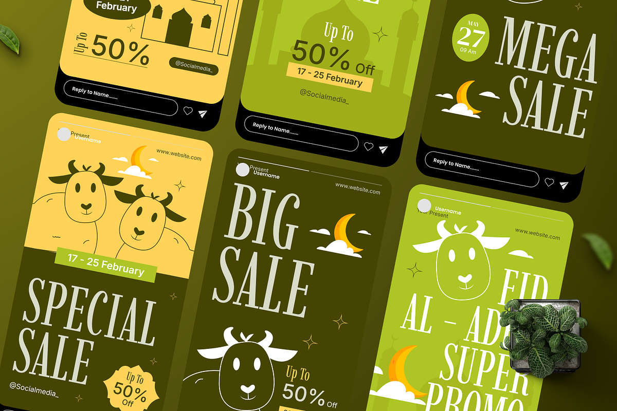 Eid Al-Adha Sale Instagram Story, a Social Media Template by Annora Studio (Photo 2 of 6)