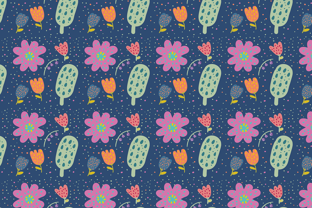 Spring herbarium, a Pattern Graphic by Kotozoid (Photo 3 of 7)