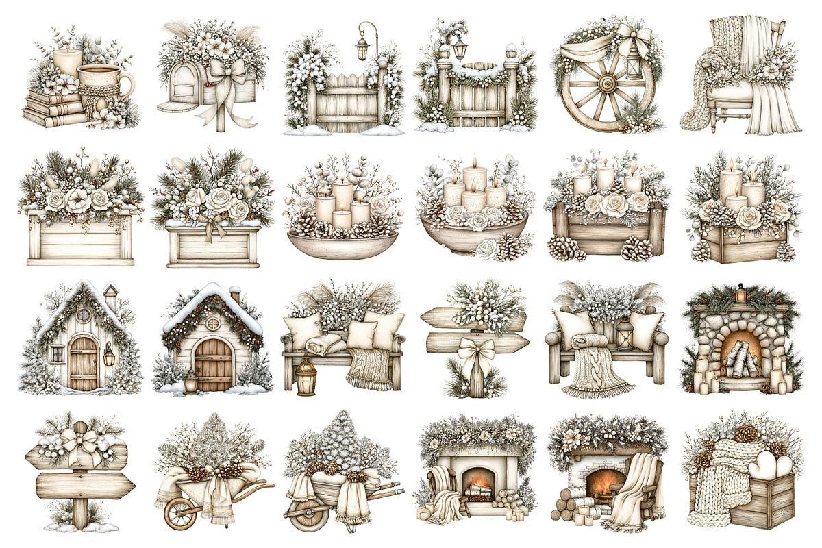 Cozy Winter Watercolor Clipart, a Seasonal Illustration by Nicolle's Colorful Art (Photo 5 of 8)