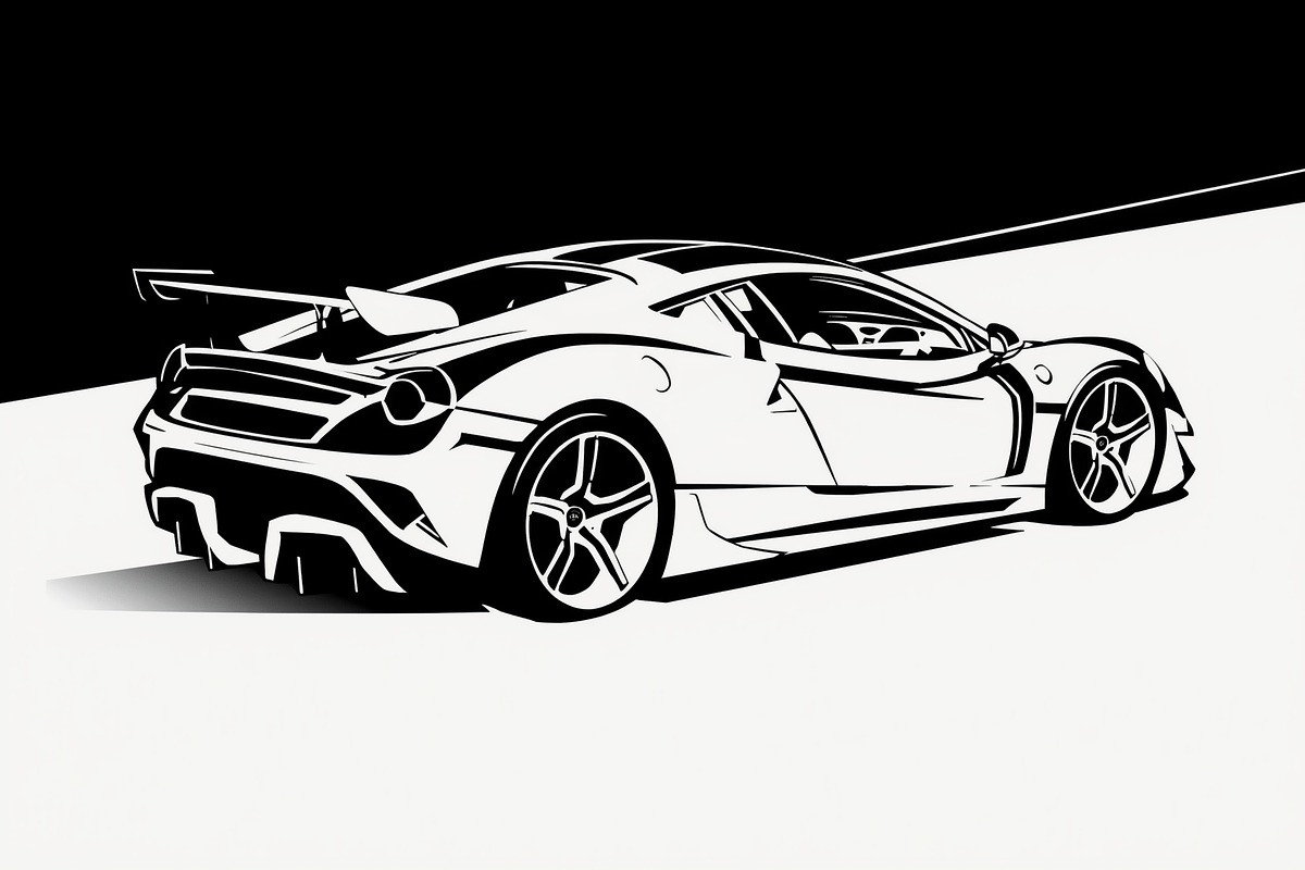 Fast Car Silhouette bundle, an Illustration by Designer_Momina (Photo 9 of 9)