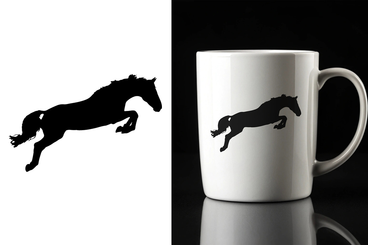 Horse Silhouette Vector Illustration, an Illustration by Unique Design Team