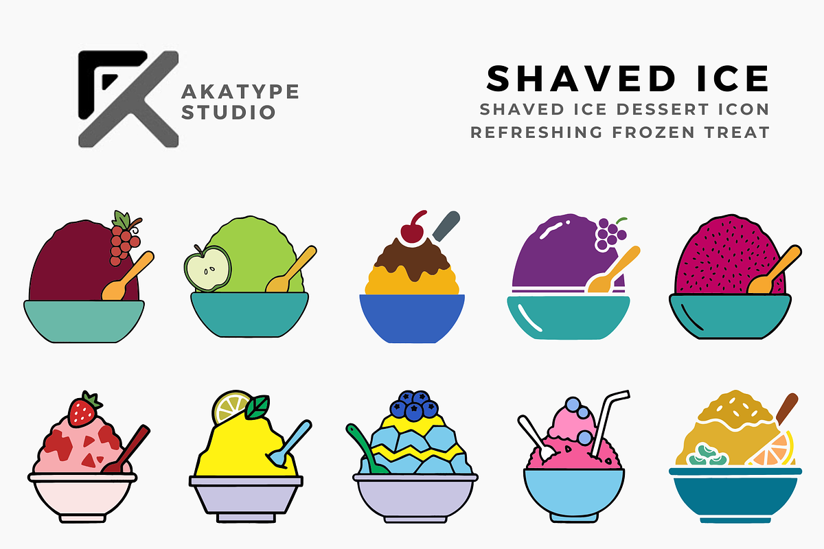 Shaved Ice Icon, a Solid Icon by Akatype Studio (Photo 1 of 3)