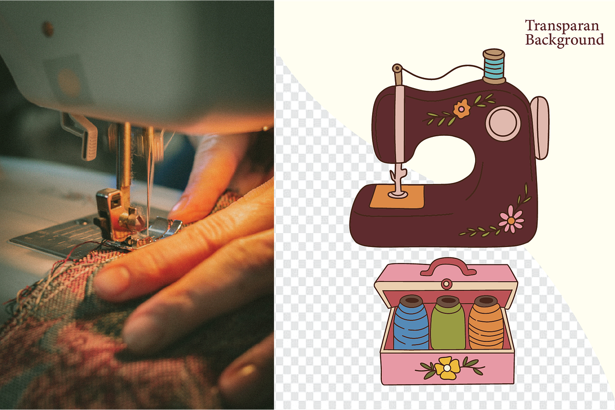 Cute Sewing Clipart Illustration, an Object Illustration by Berdansabersama (Photo 5 of 7)