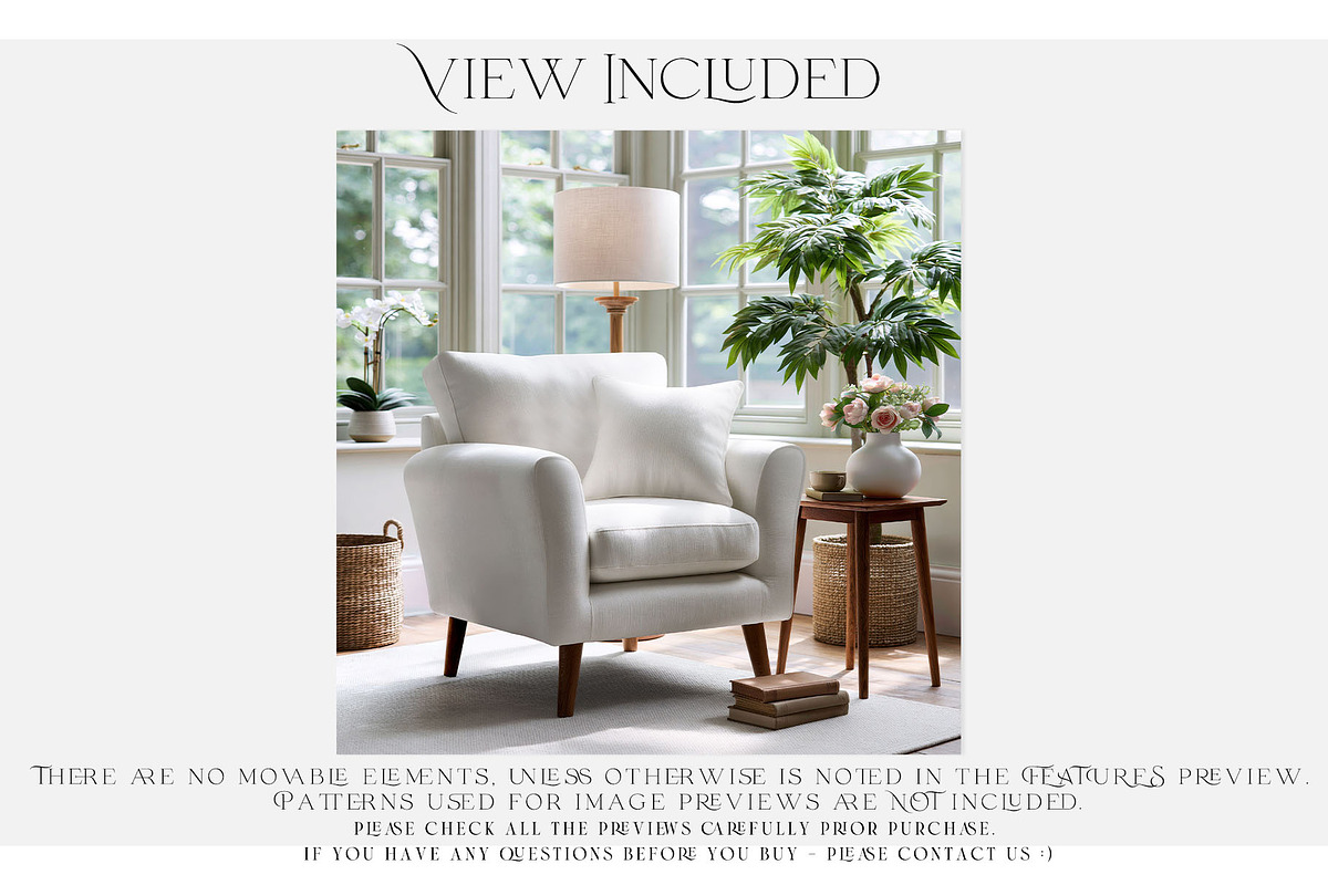 Armchair Upholstery Mockup, a Household Mockup by mock-ups (Photo 3 of 11)
