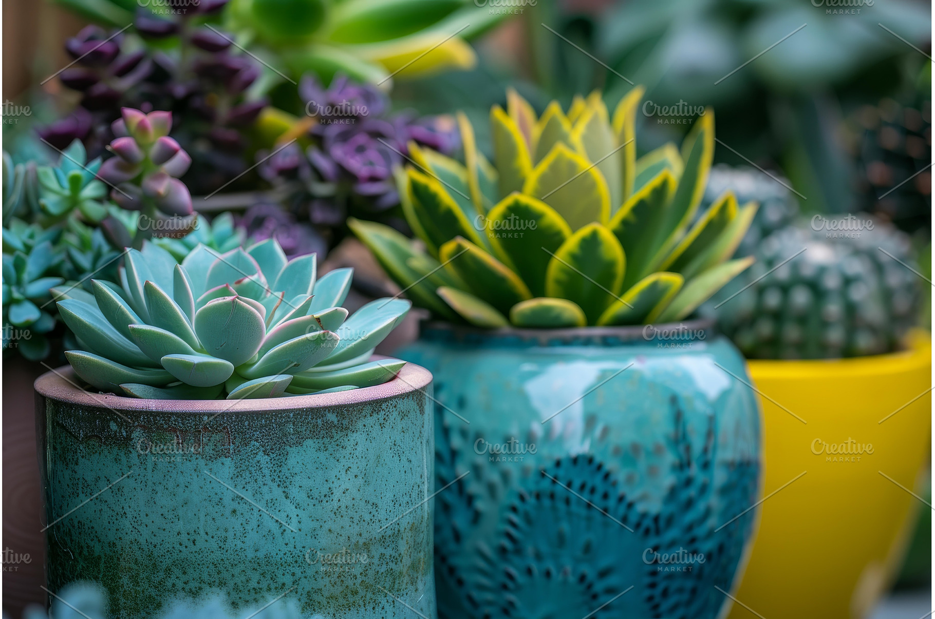Different succulent plants growing, a Nature Photo by Ylivdesign