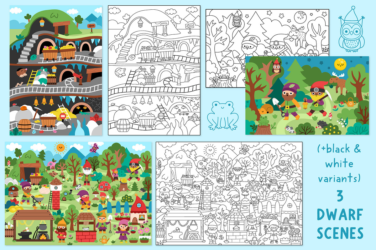 Funny dwarfs clipart and designs, an Object Graphic by Lexi Claus (Photo 5 of 9)