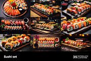Sushi set. 35 images, a Food Illustration by Handmadefont (Thumbnail 8 of 10)