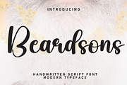 Beardsons | Script Font, a Handwritten Font by Scratchones (Thumbnail 1 of 8)