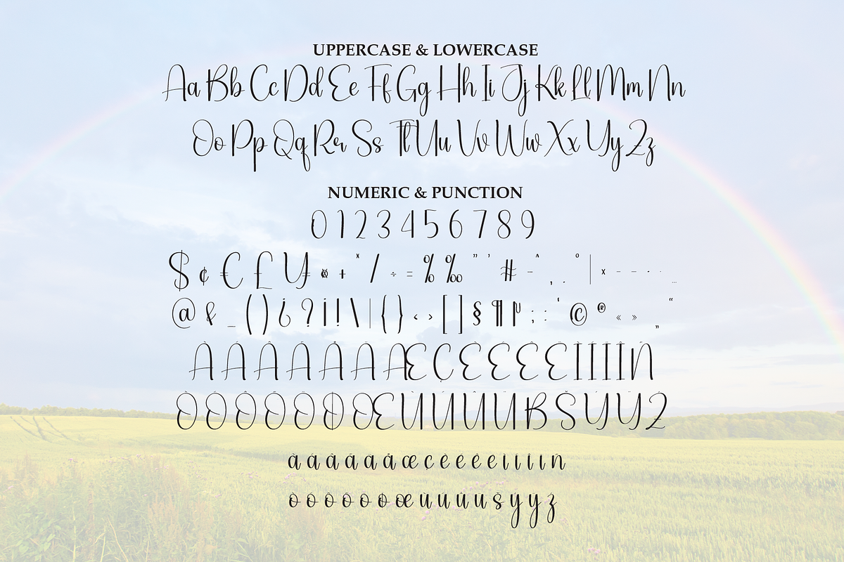 Rainbow | Script Font, a Handwritten Font by Scratchones (Photo 7 of 8)