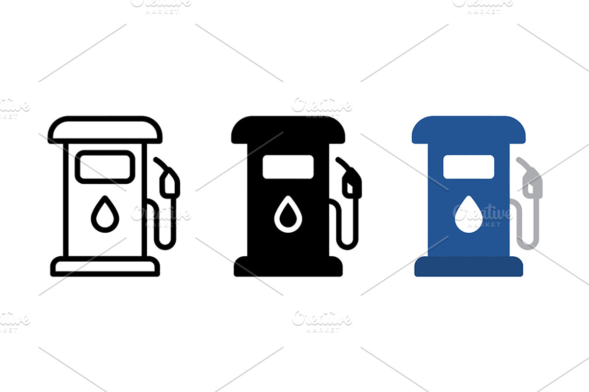 Fuel Pump Vector Icon Graphic Set, a Solid Icon by Artonix (Photo 2 of 2)