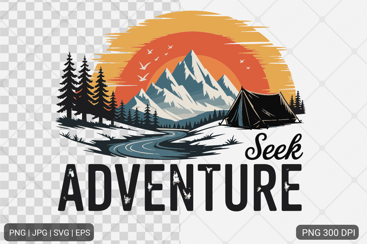 Vintage Mountain Adventure Bundle, an Illustration by Actual Pixel (Photo 9 of 11)