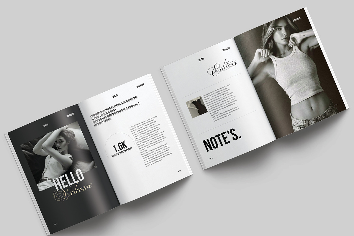 Digital Magazine Layout Template, a Magazine Template by NorthPeak (Photo 3 of 12)
