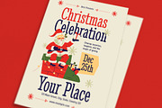 Retro Christmas Celebration Flyer, a Print Template by Guuver (Thumbnail 3 of 3)