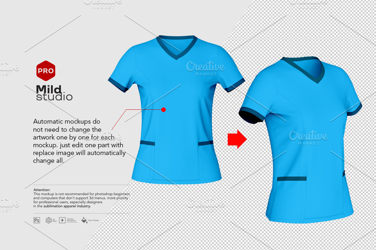Medical T-Shirt Mockup v02, a Shirt Mockup by Mildstudio (Photo 9 of 10)