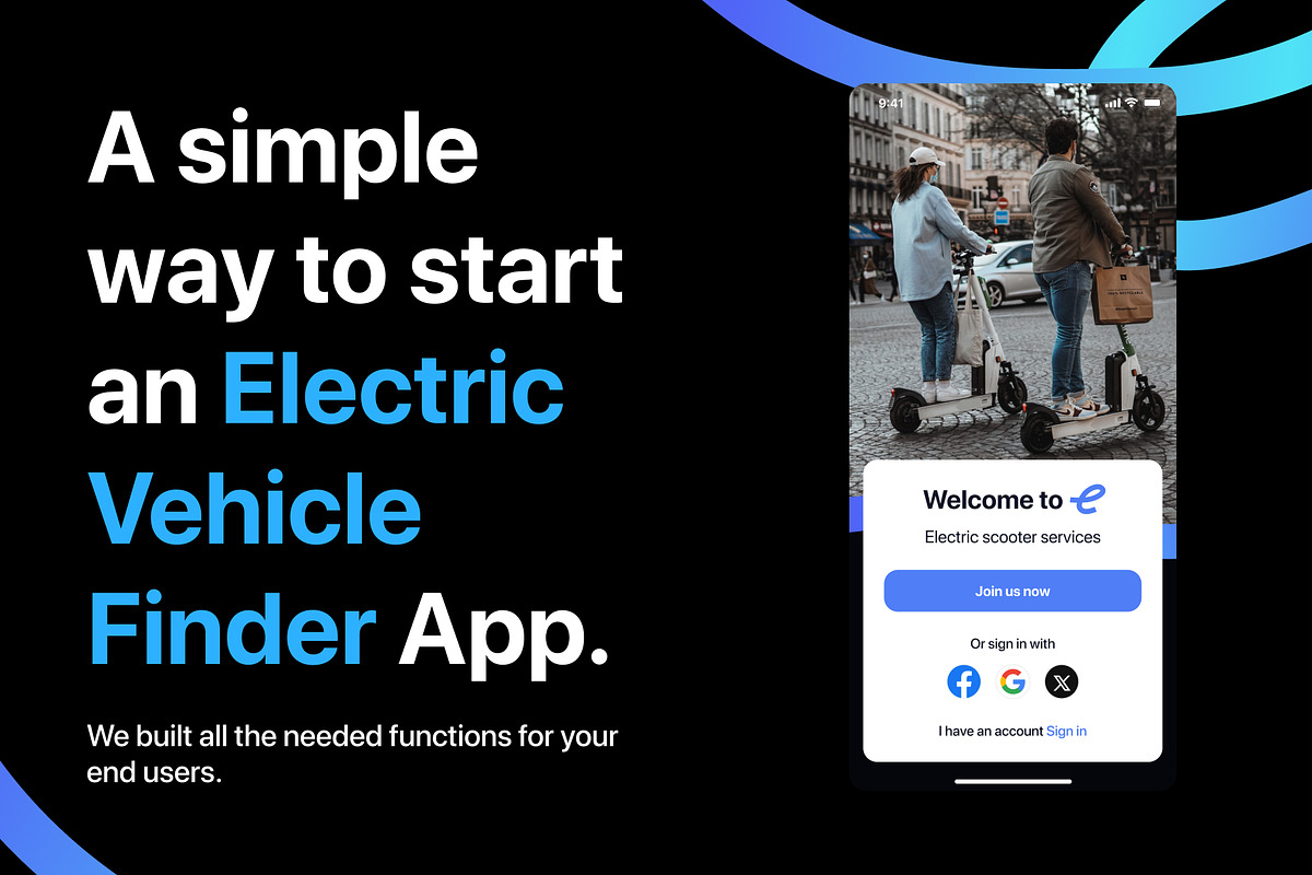 Electric Vehicle Finder App UI Kit, an UI Kit Template by sythongnguyen777 (Photo 2 of 7)
