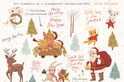 Christmas characters and lettering, an Animal Illustration by Lesya Skripak (Thumbnail 4 of 7)