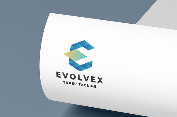 Geometric E Letter Evolution Logo