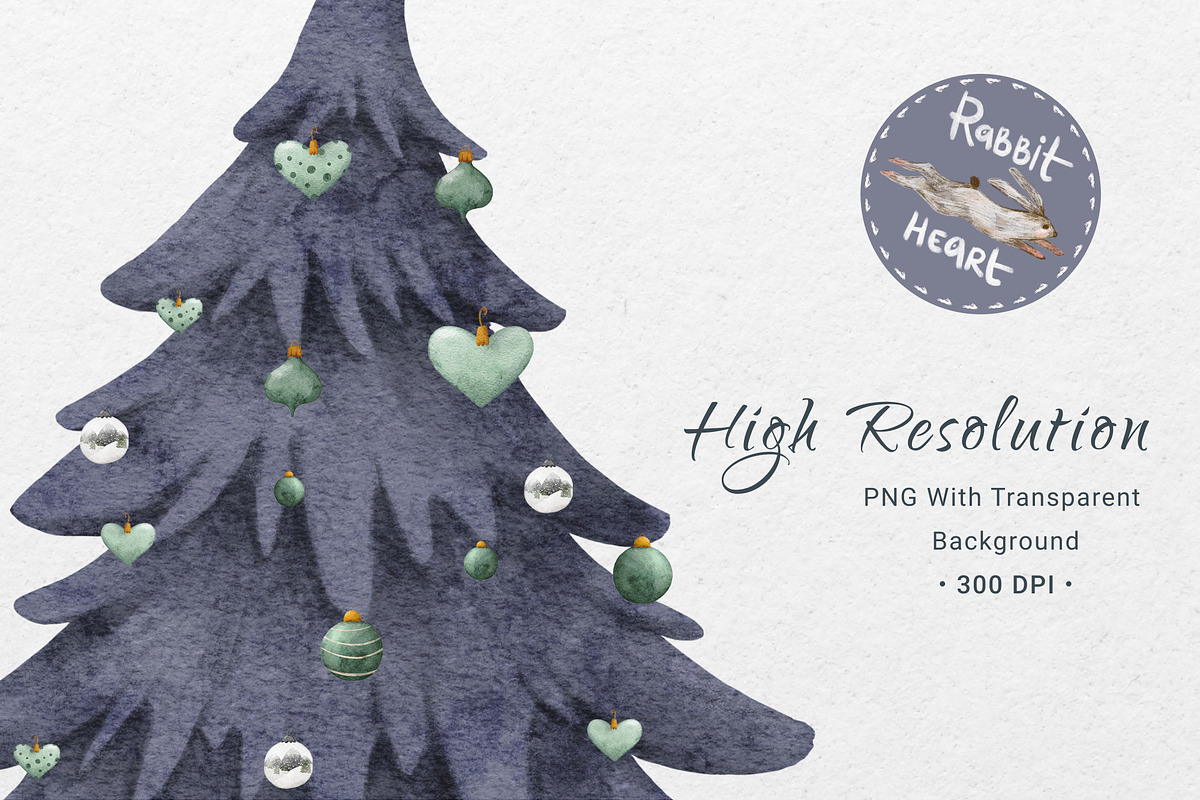 Christmas Pine Trees Ornament PNG, a Decorative Illustration by Rabbit Heart (Photo 7 of 11)