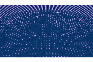 3d pulse futuristic sound wave, a Decorative Illustration by Buch&Bee