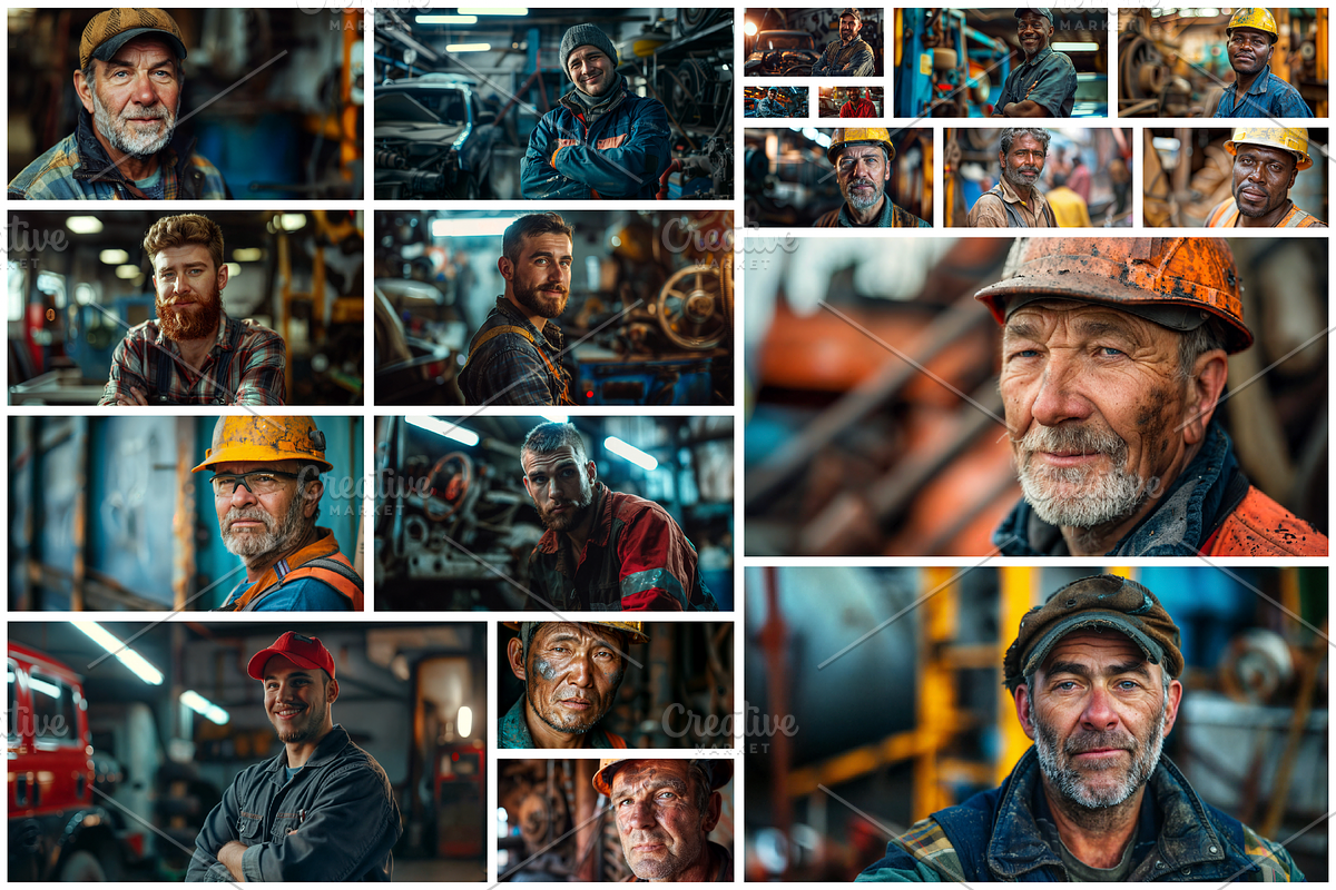 39 portraits of workers, a Person Photo by Handmadefont (Photo 3 of 41)
