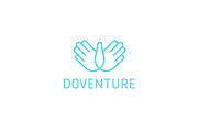 Dove with two hands logo template, a Branding & Logo Template by MindMuse (Thumbnail 2 of 2)