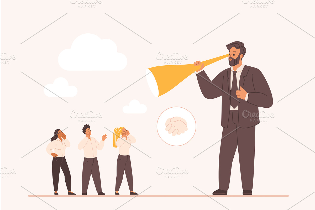 Business skill listen feedback, a Person Illustration by Lemberg Vector