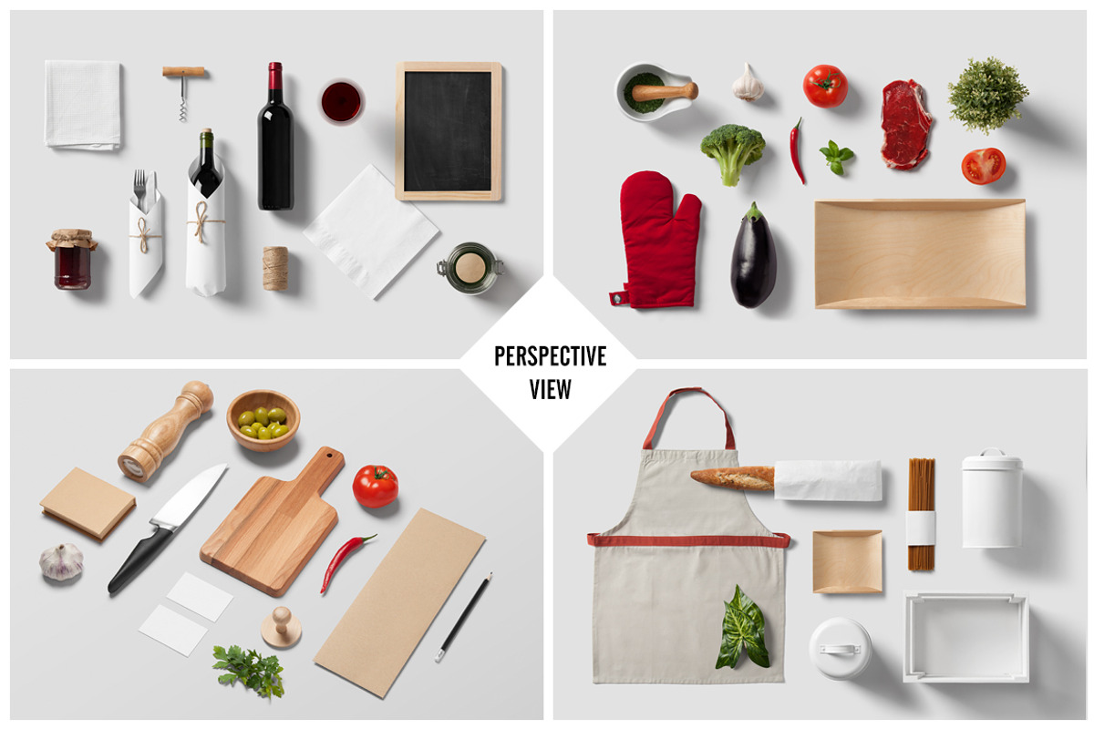 Restaurant / Food - Branding Mock-Up, a Product Mockup by forgraphic™ (Photo 3 of 4)