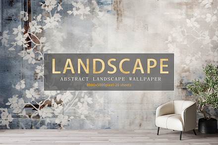 Abstract landscape wallpaper, a Wallpaper Graphic by Muzi pear studio