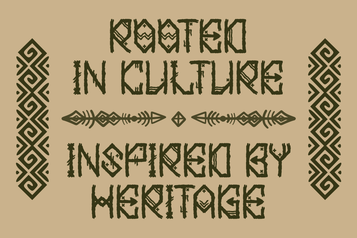 Sacred Obsidian Ethnic Tribal Font, a Font by PutraCetol Studio (Photo 2 of 5)