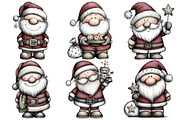 Retro Santa Clipart, an Illustration by Pixels.Craft (Thumbnail 6 of 6)
