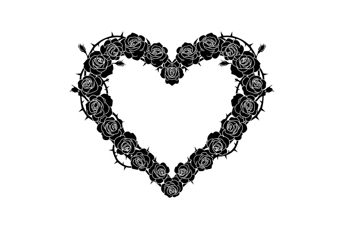 Floral Heart Wreath SVG Bundle, an Illustration by Gaye Art (Photo 11 of 31)