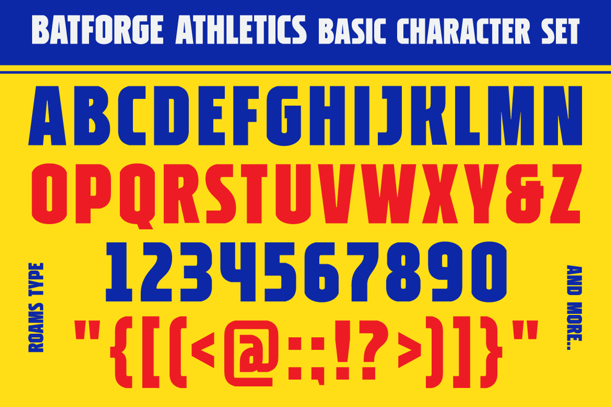 Batforge Athletics - College Font, a Sans Serif Font by Roams Type (Photo 2 of 6)