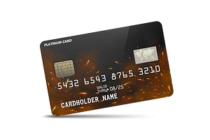 Detailed Glossy Platinum Credit card, an Object Illustration by Rendix Alextian
