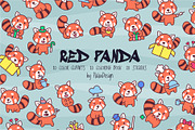 Red Panda Clipart Bundle, an Animal Illustration by Palau (Thumbnail 1 of 9)