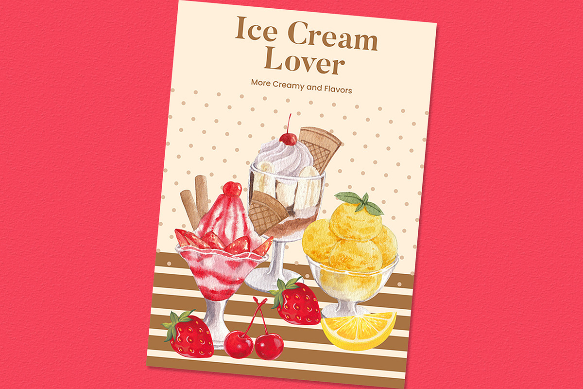 Ice cream Flavors & Soda Drink, a Food Illustration by CreativeValuation (Photo 5 of 13)