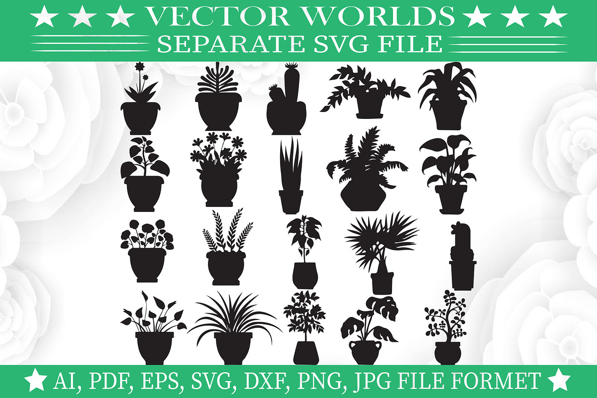 Houseplant SVG, House, Plant Svg, an Object Graphic by VectorWorlds (Photo 3 of 3)