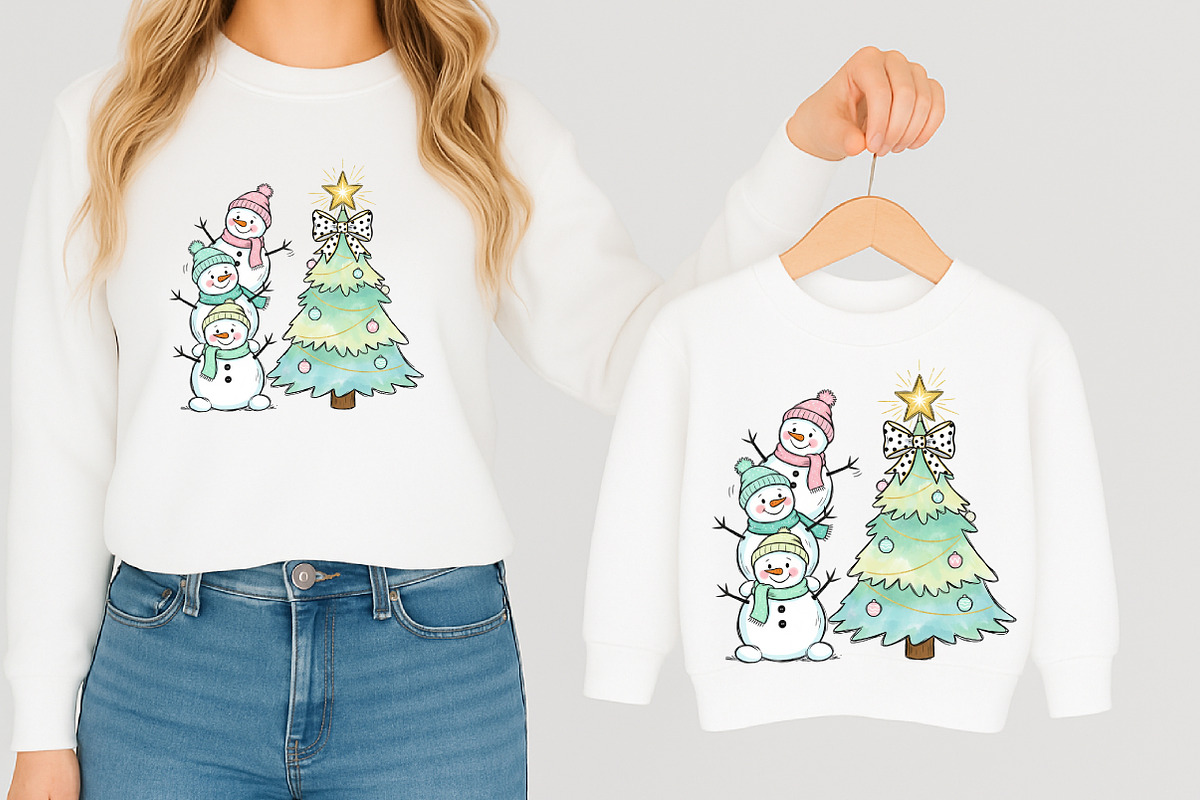 Coquette Christmas Snowman PNG, an Illustration by Libby Wishes (Photo 6 of 8)