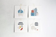 Modern Christmas. Cats & Lettering, an Object Graphic by MaNechaeva (Thumbnail 9 of 14)